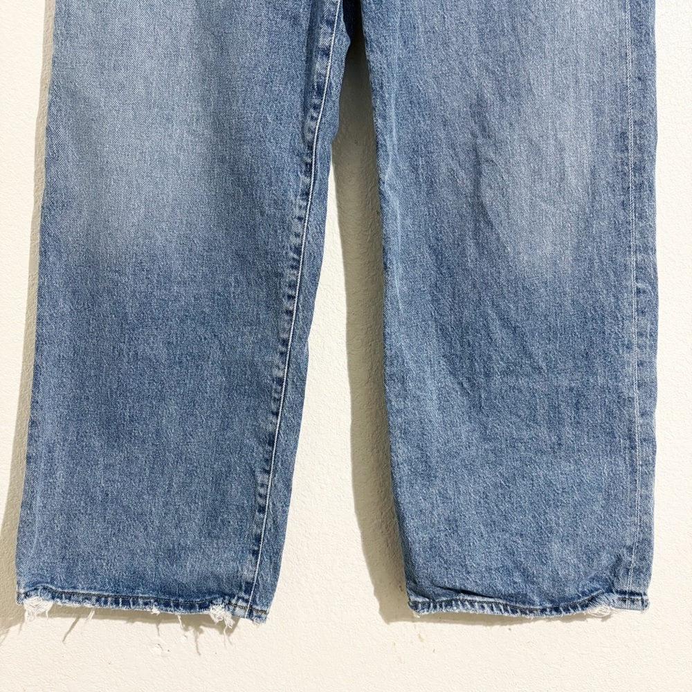 Agolde Harper Crop Mid-Rise Wide Straight Leg Jeans‎ in Hassle - Picture 8 of 11